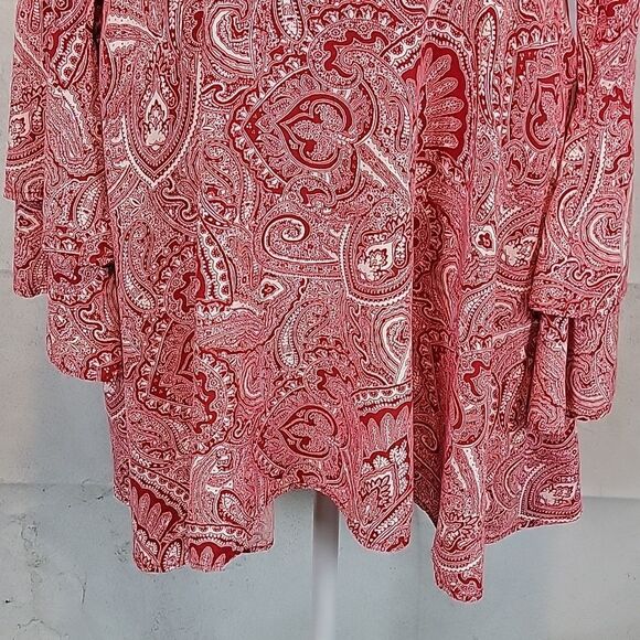 Wrangler Retro paisley print mini dress - red & white Women's Size M - Picture 3 of 12